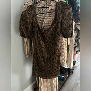 Lovers and friends leopard mini size xs